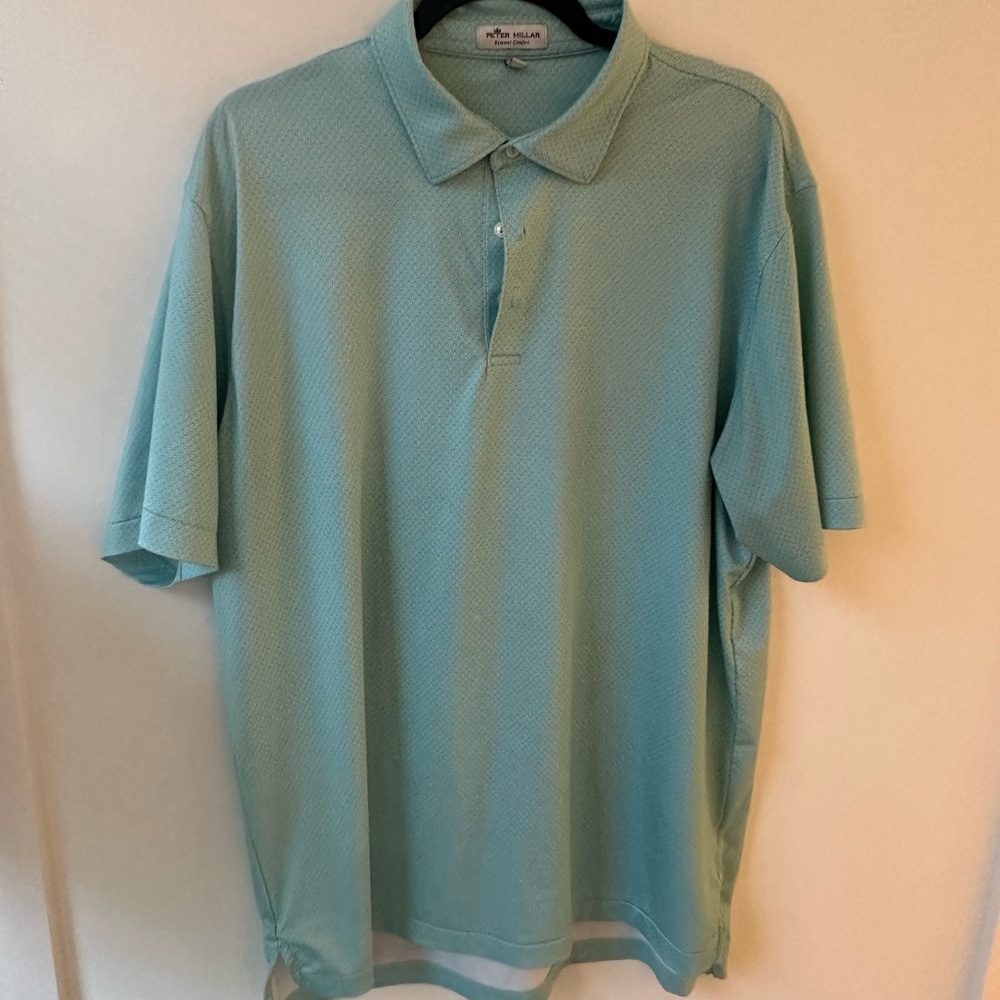 Peter Millar Green Polo Shirt Classic Design